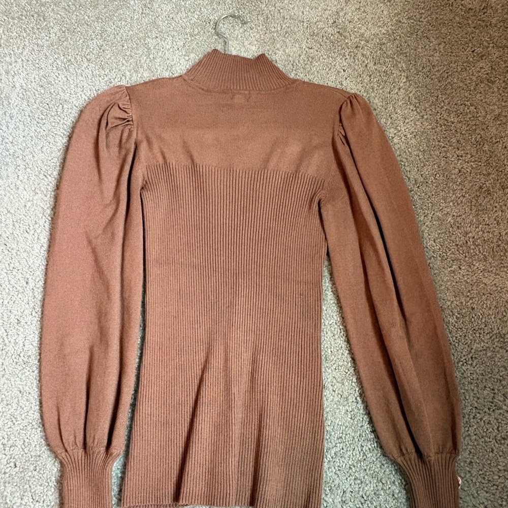 River Island Camel Ribbed Knit Top - Picture 5 of 5